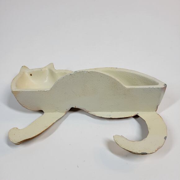 Vintage 1992 John Wright Cast Metal Cat Tabby Shelf Sitter Sleeping Statue USA - Picture 12 of 14
